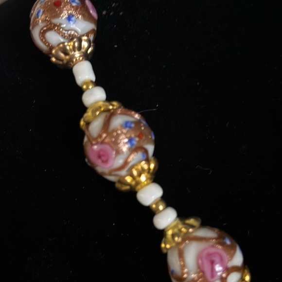 Italian wedding cake bead set vintage white and pink - Picture 5 of 7